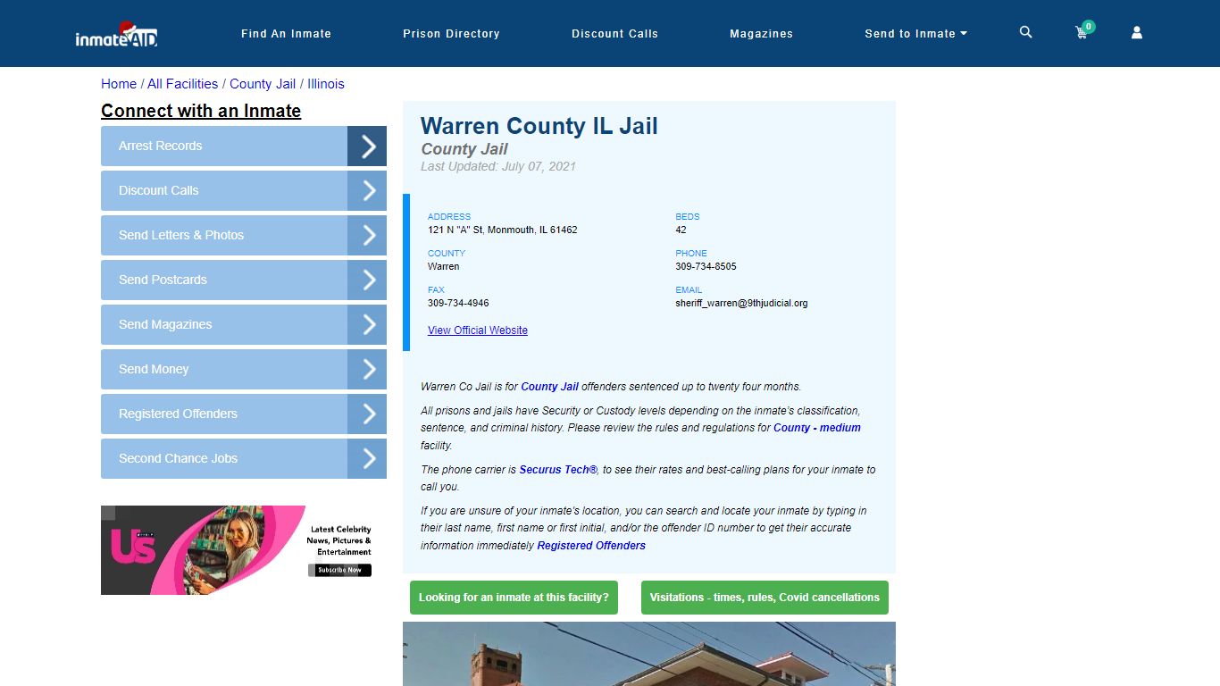 Warren County IL Jail - Inmate Locator - Monmouth, IL